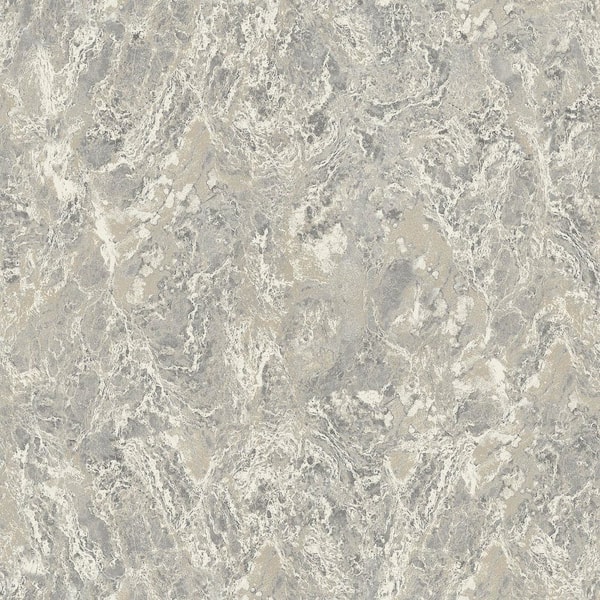 Evonne Charcoal Grey Marble Patina Wallpaper Sample