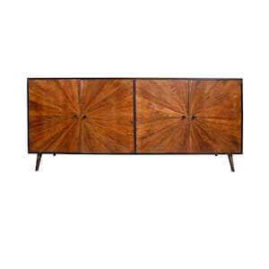 Modern Brown 2-Door Wooden Sideboard