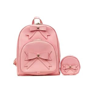 ARCHES 11.5 in. Pink Top Grain Cowhide Leather Bow Backpack