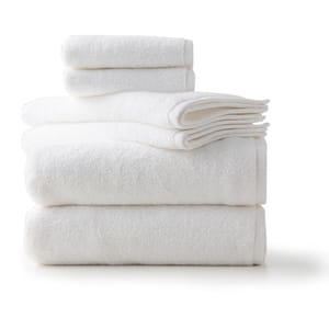 6-Piece White Luxury Cotton Towel Set