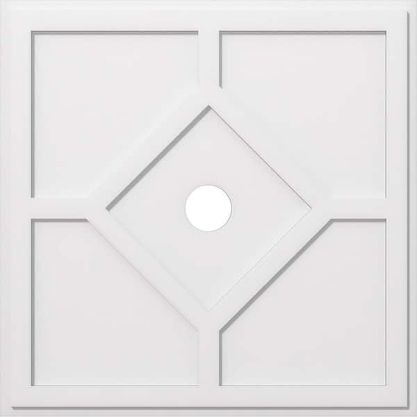 Ekena Millwork 1 in. P X 12-1/2 in. C X 36 in. OD X 4 in. ID Embry Architectural Grade PVC Contemporary Ceiling Medallion