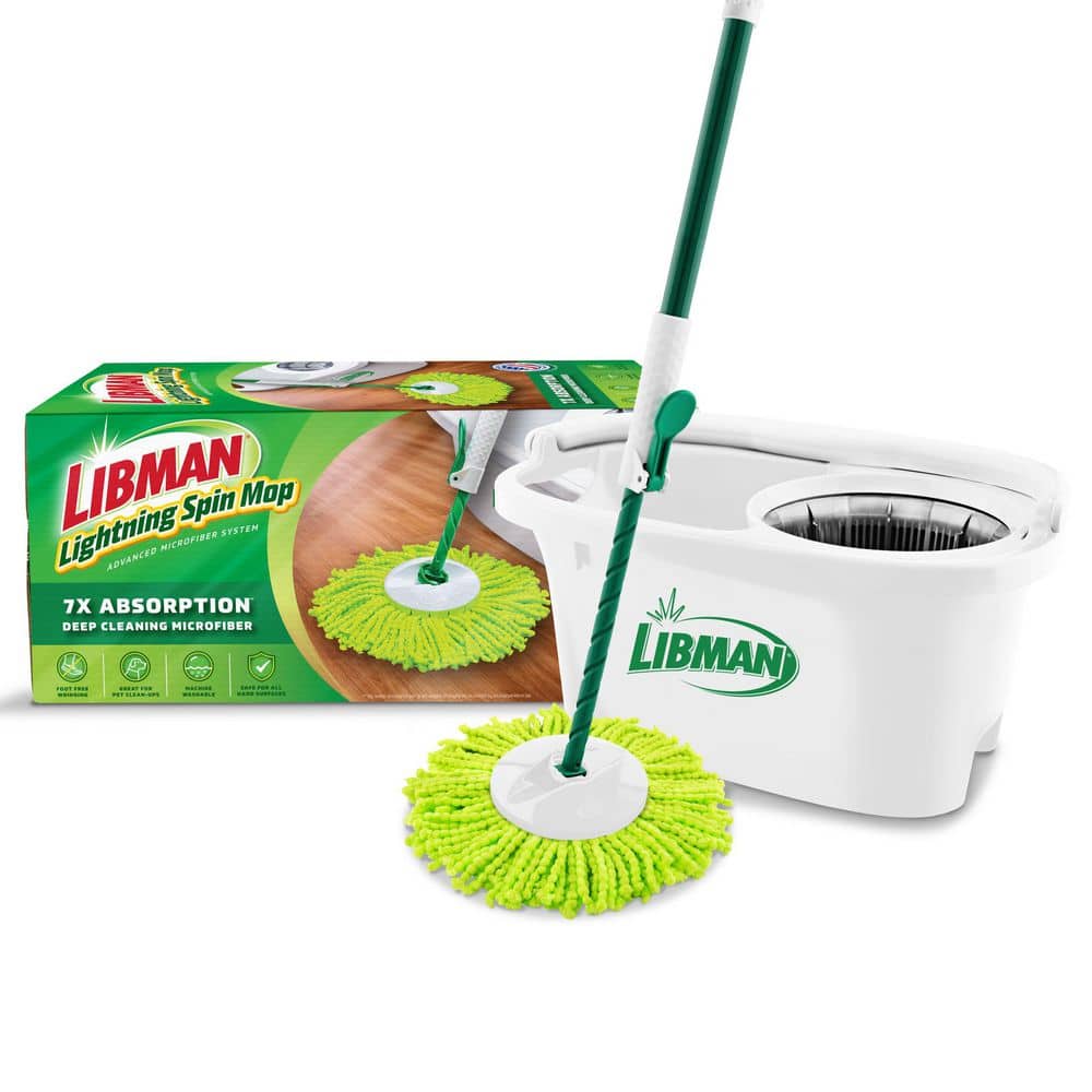 ジャンボ尾崎監修 J Dream マンブリ MANBURI Libman Microfiber Lightning Spin Mop and Bucket Floor Cleaning