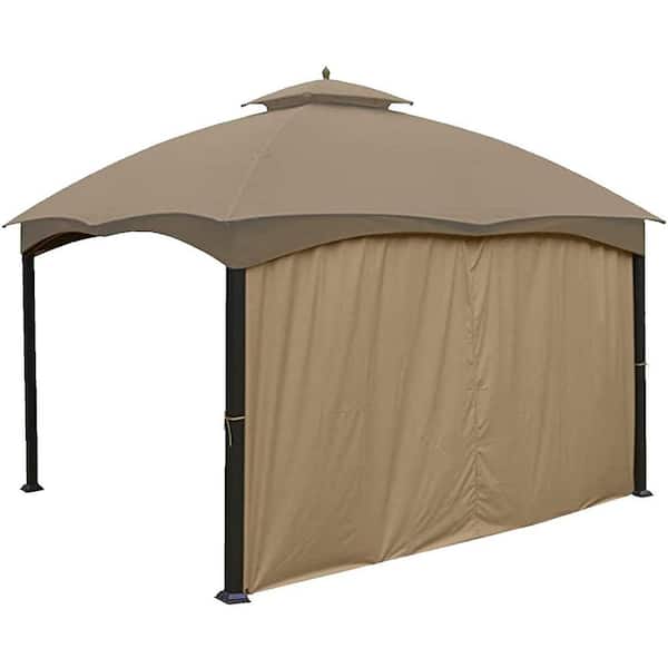 Terracemaster 1-Piece 10 ft. x 10 ft. Gazebo Replacement Curtain For Sidewall, Khaki