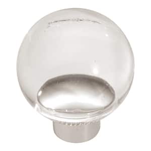 Crystal Palace 1-3/16 in. Dia Lucite Finish with Chrome Base Cabinet Knob (25-Pack)