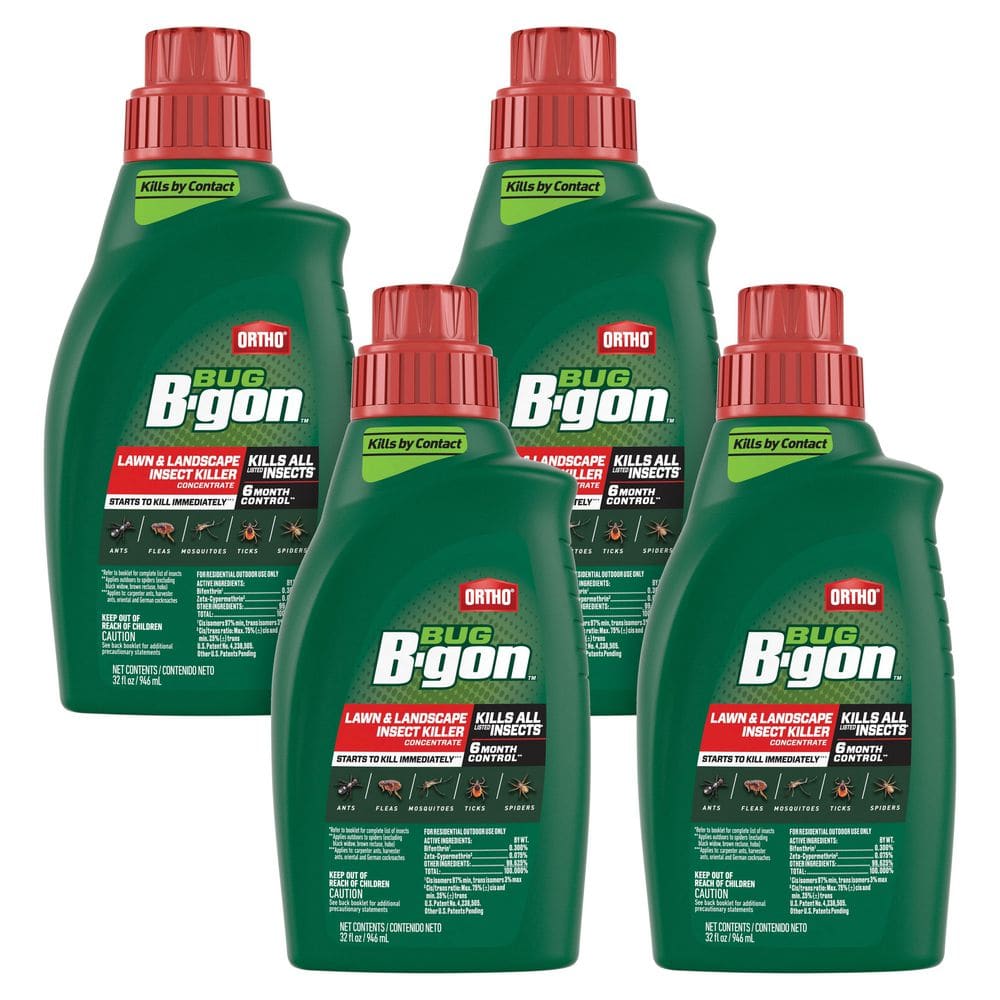 Bug B-gon Lawn and Landscape Insect Killer Concentrate 32 fl. oz. Kills Ants, Fleas, Ticks, Spiders and More (4-Pack) price history on PriceWatchPro