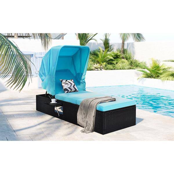 rattan sunbed with canopy