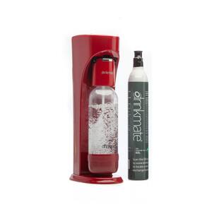 Royal Red Sparkling Water and Soda Maker Machine with 60L CO2 Cartridge and 1L Re-Usable Bottle