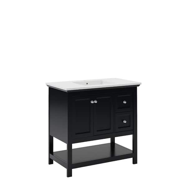 Fresca Manchester 36 in. Single Bath Vanity Cabinet without Top in Black - Shaker-Style