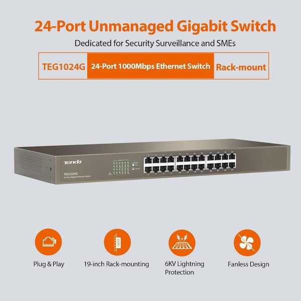 8 Port Gigabit Switch，Unmanaged 10/100/1000Mbps Network Hub Ethernet  Splitter,Plug and Play,Quiet Fanless,for Office and Home Entertainment.