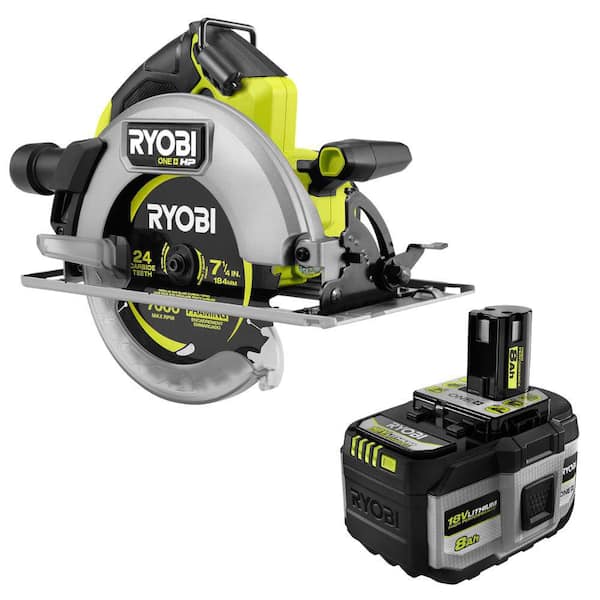 ONE+ 18V 8.0 Ah HIGH PERFORMANCE Battery w/ ONE+ HP 18V Brushless 7-1/4" Circular Saw (Tool Only)