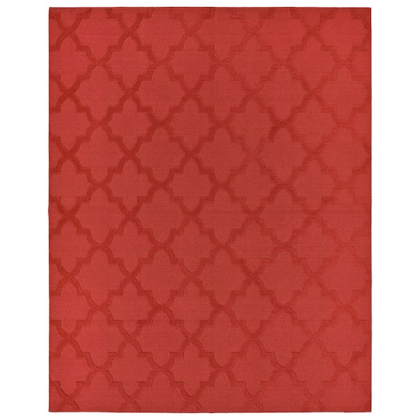 Quatro Chili Red 7 ft. 6 in. x 9 ft. 6 in. Area Rug