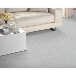 Verandah - Soft Blue - 13.2 ft. 36 oz. Polyester Pattern Installed Carpet