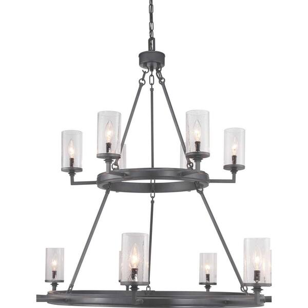 Progress Lighting Gresham 15-Light Black Transitional Chandelier