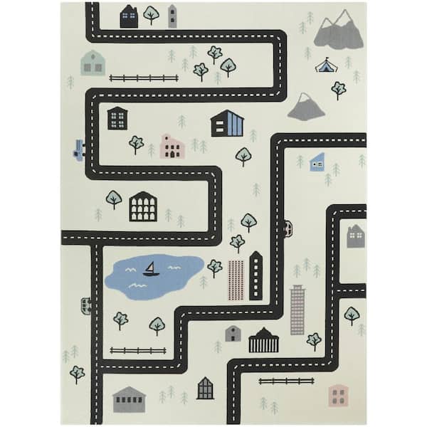 BALTA Urban Adventure Road Ivory 4 ft. x 6 ft. Area Rug