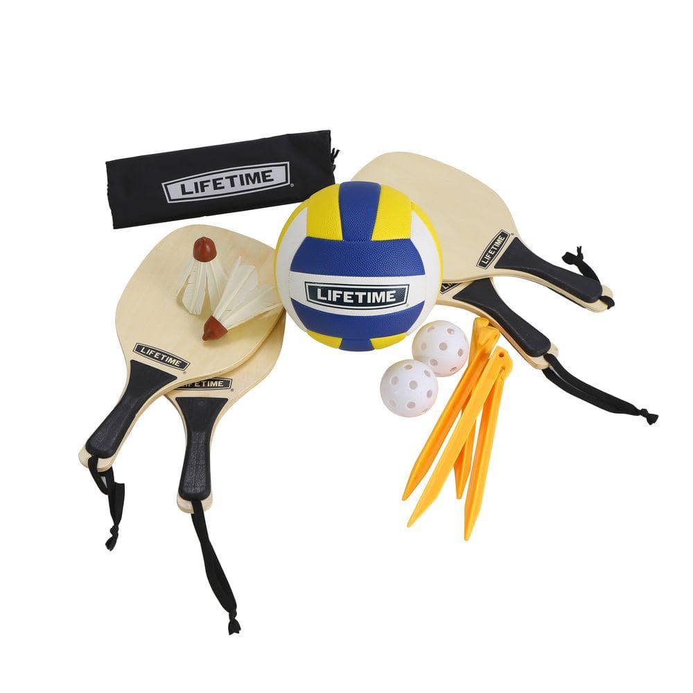 Lifetime 3 Sport Volleyball, Badminton and Pickleball Game Set 90541 ...