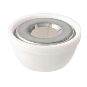 3/8 in. Nickel Push Nut with White Plastic Hub
