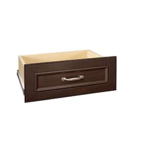 8.7 in. H x 21.54 in. W Brown Wood Drawer
