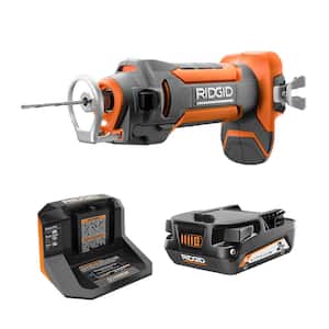 RIDGID 18V Drywall Cut-Out Tool Kit with 2.0 Ah Battery & Charger