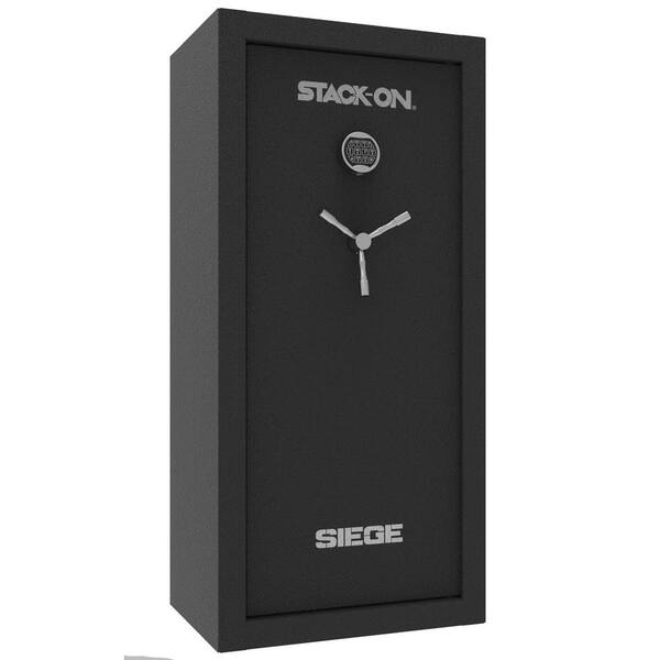 Stack-On Siege 28-Gun Fireproof with Electronic Lock Gun Safe, Black