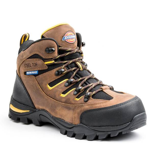 Dickies Men's Sierra Waterproof 6'' Work Boots - Steel Toe - Brown Size 11(M)