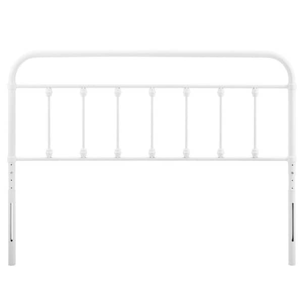 MODWAY Sage White King Metal Headboard