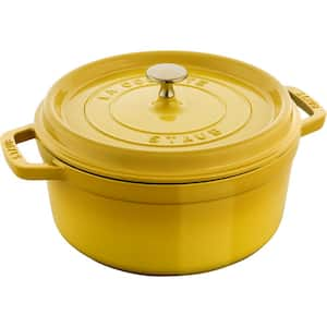 Cast Iron 4 qt. Round Cast Iron Dutch Oven in Citron with Lid