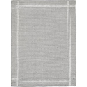 Zeal – Hand Woven Oatmeal Color 7 ft. 10 in. x 10 ft. 2 in. Wool and Polyester blend Area Rug