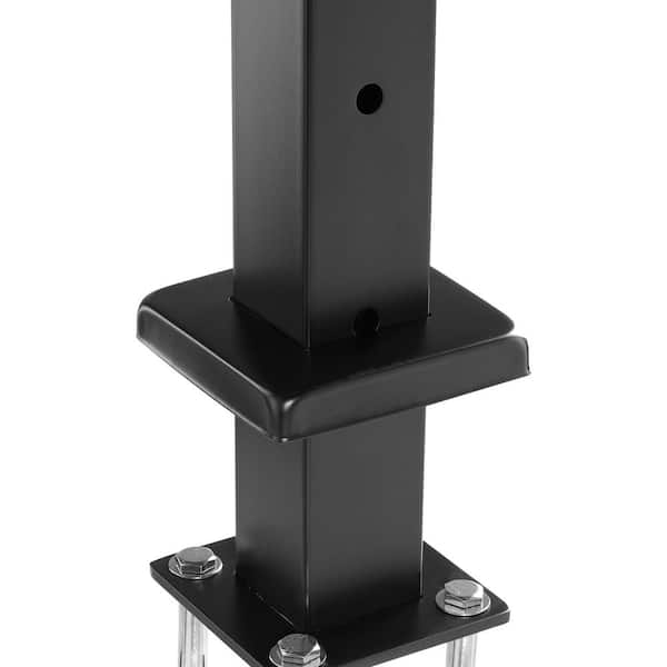 4-Pack Cable Railing Post, 36 in. x 1 in. x 2 in. Steel Horizontal Hole Deck Railing Post, 10 Pre-Drilled Holes