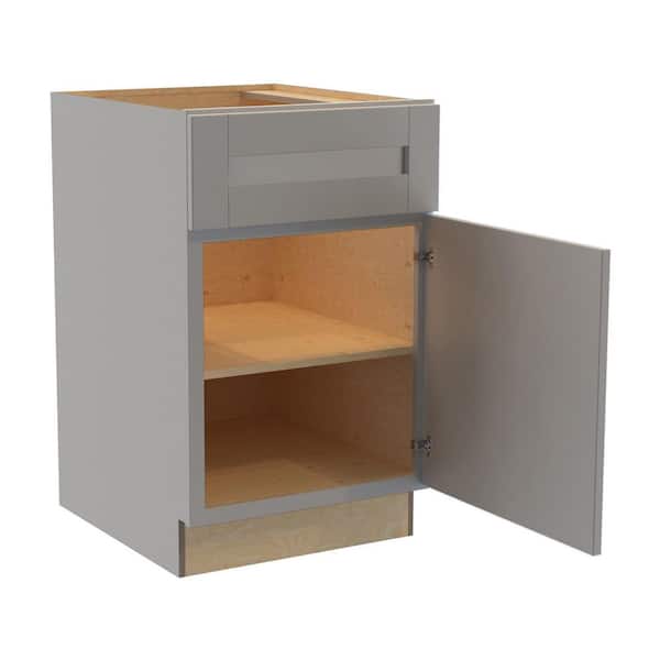 Home Decorators Collection Washington Veiled Gray Plywood Shaker Assembled Bath Vanity Cabinet FH Sft Cls R 21 in W x 21 in D x 34.5 in H