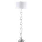 Safavieh FLL4023A Lighting Collection Lucida Chrome and Clear Floor Lamp