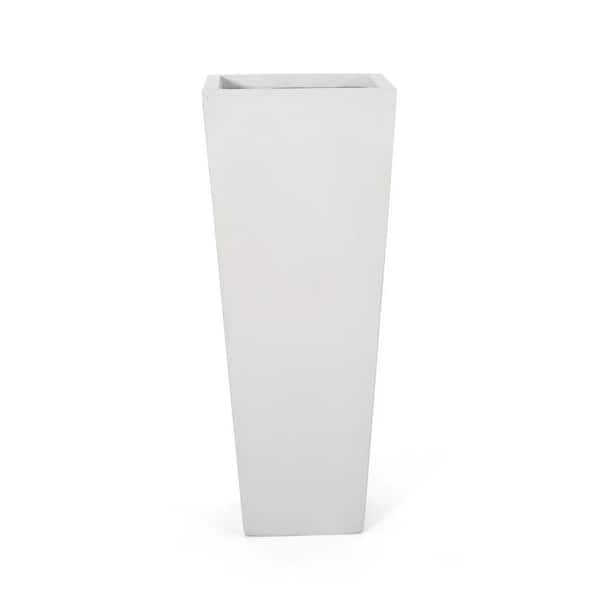 Cubilan PVC Pots Matte White Magnesium Oxide Planter For Fruit and Flower Plant - Outdoor-13 in. x 13 in. x 32.5 in.Pots