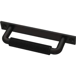 Averland 3 in. (76 mm) Modern Matte Black Cabinet Drawer Pull with Backplate