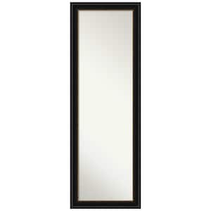 Large Rectangle Glossy Black Gold Metallic Hooks Modern Mirror (51.75 in. H x 17.75 in. W)
