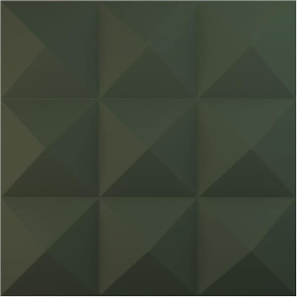 Ekena Millwork 11-7/8"W x 11-7/8"H Benson EnduraWall Decorative 3D Wall Panel, Satin Hunt Club Green (12-Pack for 11.76 Sq.Ft.)
