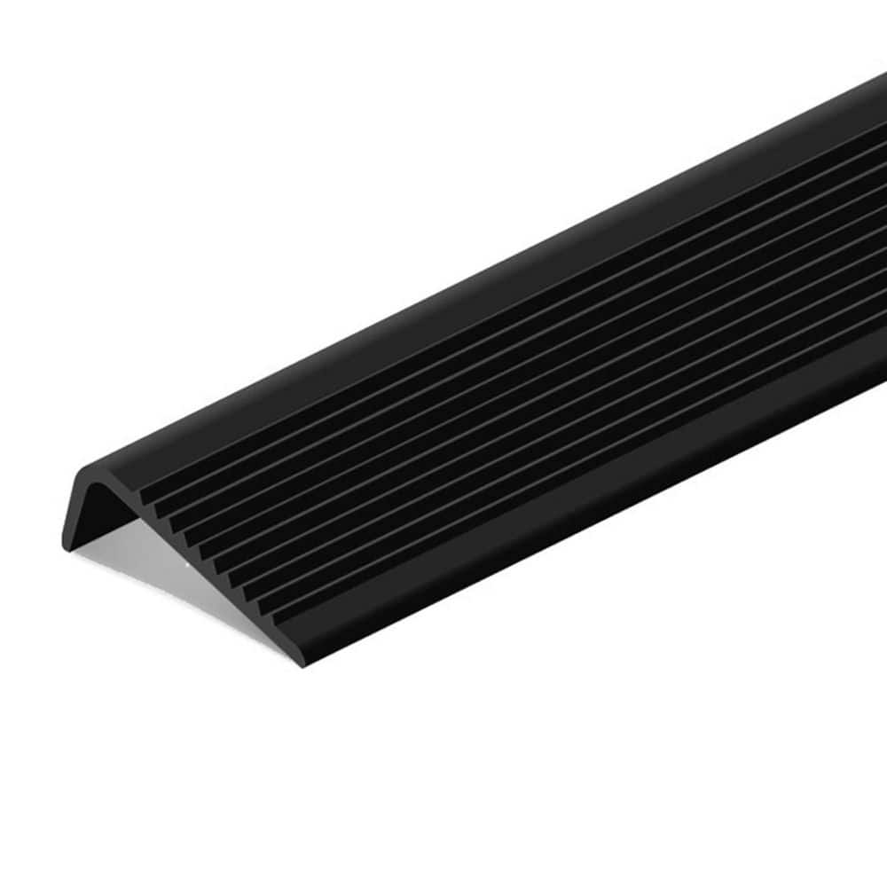 48inch Anti-Slip Stair Nosing L-Shape Edge Protector Self-Adhesive Waterproof PVC Rubber Trim Black Edging price history on PriceWatchPro