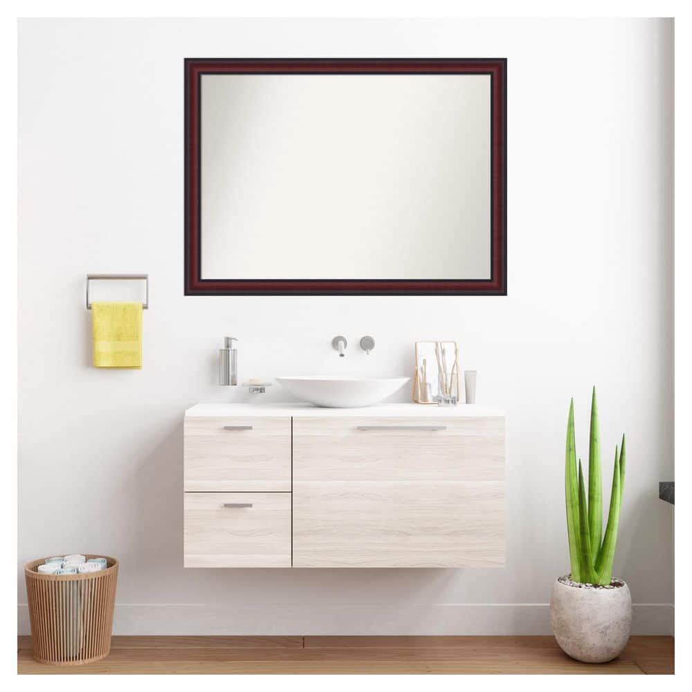 Dalat Cherry 41.75 in. x 30.75 in. Non-Beveled Traditional Rectangle Framed Bathroom Wall Mirror price history on PriceWatchPro