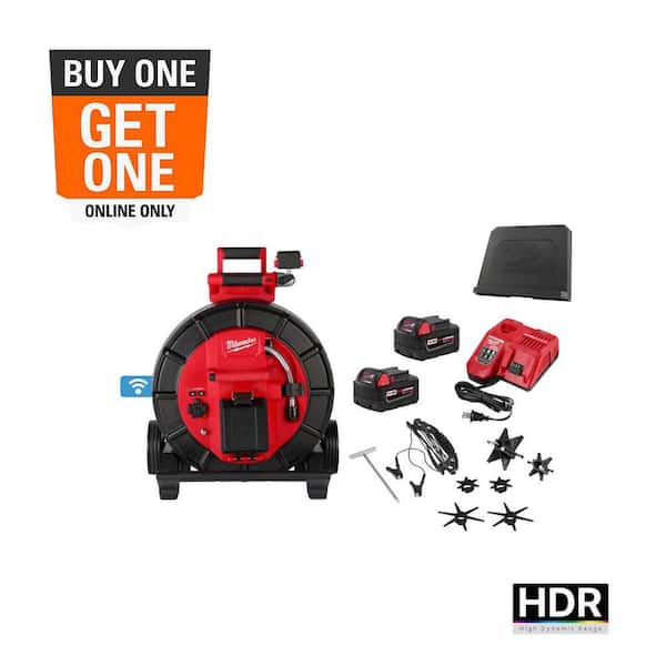 M18 18-Volt Lithium-Ion Cordless 200 ft. Mid-Stiff Pipeline Sewer Camera System Kit with Batteries and Charger