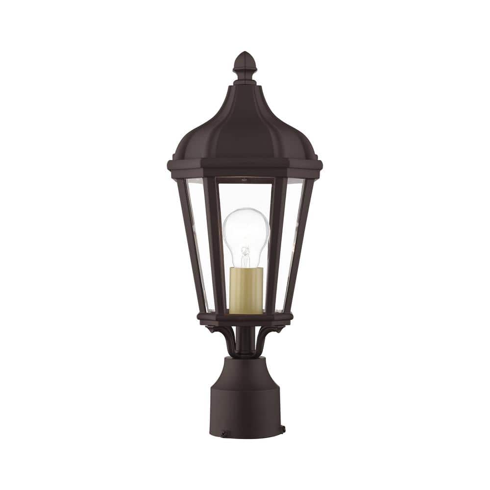 Morgan 1 Light Bronze Outdoor Post Top Lantern