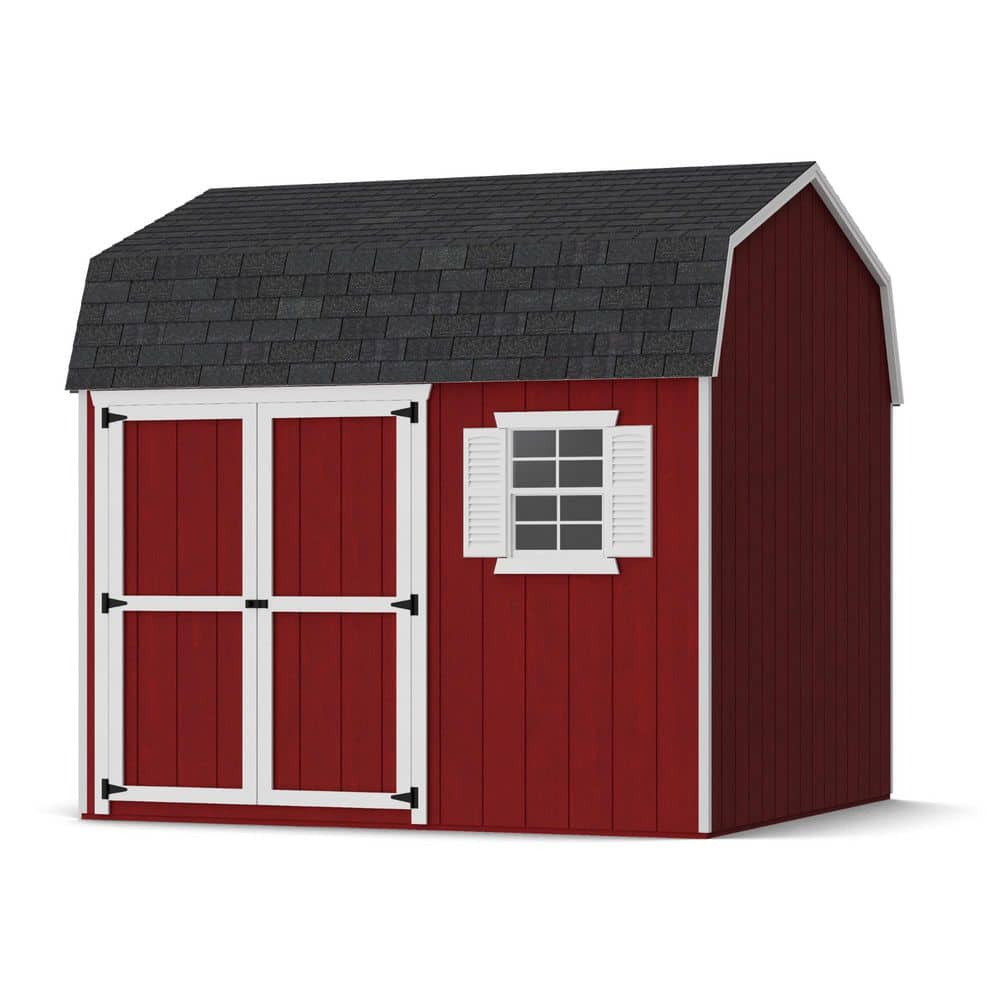 Value Gambrel Workshop 10 ft. x 10 ft. Outdoor Wood Storage Shed Precut Kit with Floor (100 sq. ft. ) price history on PriceWatchPro