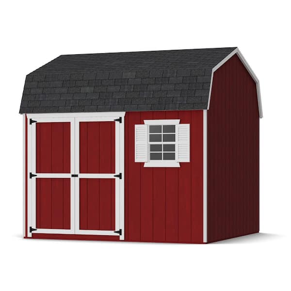 Value Gambrel Workshop 10 ft. x 10 ft. Outdoor Wood Storage Shed Precut Kit with Floor (100 sq. ft. )