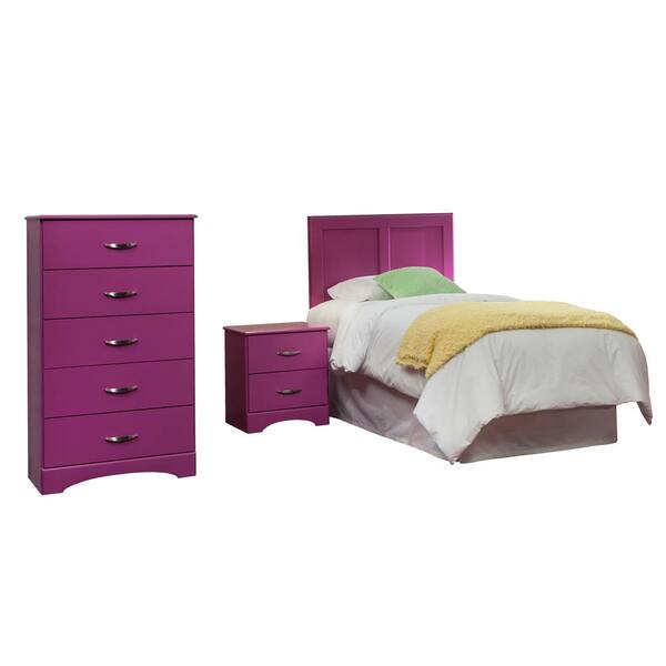 American Furniture Classics 3 -Piece Raspberry Twin Collection Bedroom Set