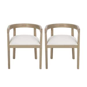 Cinnabar Light Ash and Beige Fabric Upholstered Dining Chair (Set of 2)