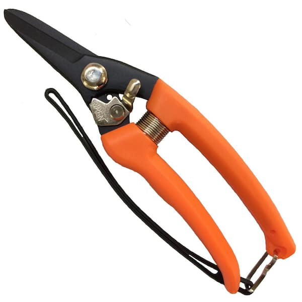 Viagrow 2 in. Micro Tip Straight Blade Non-Slip Comfort Grip Pruning Shears