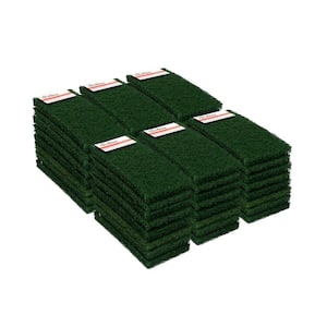 4.5 in. x 10 in. x 1 in. Green Heavy-Duty Water Based Latex Resins Maximum Scrub Power Pads (48-Pack)