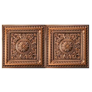 Marseille 2 ft. x 4 ft. Lay-in or Glue-up Ceiling Tile in Antique Gold (80 sq. ft. / case)