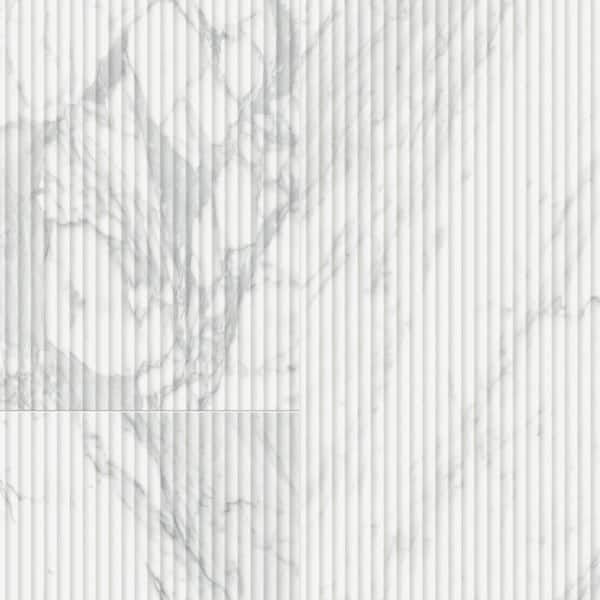 Reve Roseliere Deco Blanc 12 in. x 24 in. Porcelain Wall Tile (11.63 sq. ft. /Case)