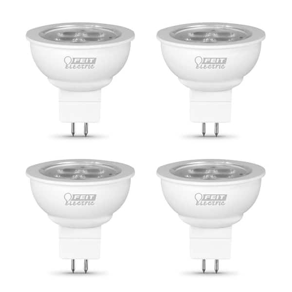 Feit Electric 20-Watt Equivalent MR16 GU5.3 Bi-Pin Base Landscape LED Light Bulb Bright White 3000K (4-Pack)