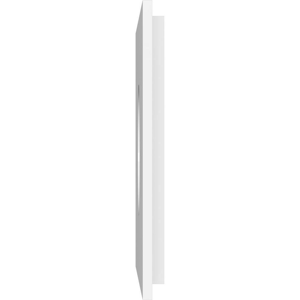 24" White PVC Rectangle Contemporary Ceiling Medallion