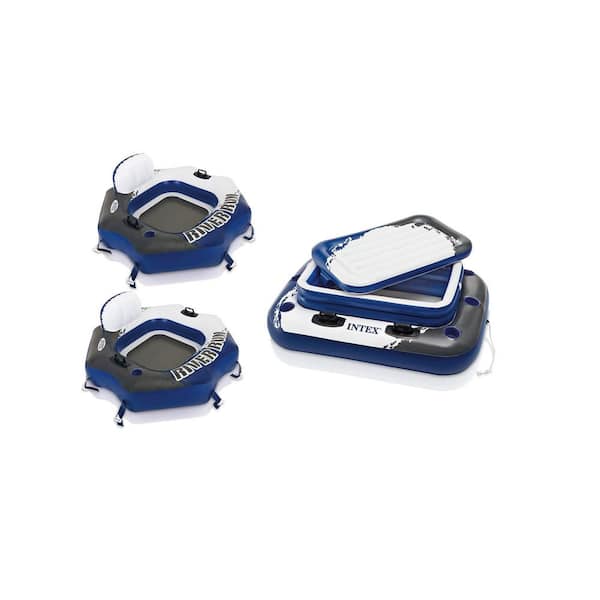 River Run Connect Inflatable Tube (2-Pack) and Mega Chill II Beverage Float