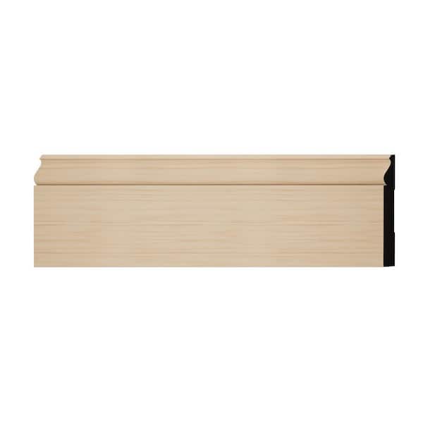 WM163E 0.56 in. D x 5.25 in. W x 6 in. L Wood (Alder) Baseboard Moulding Sample